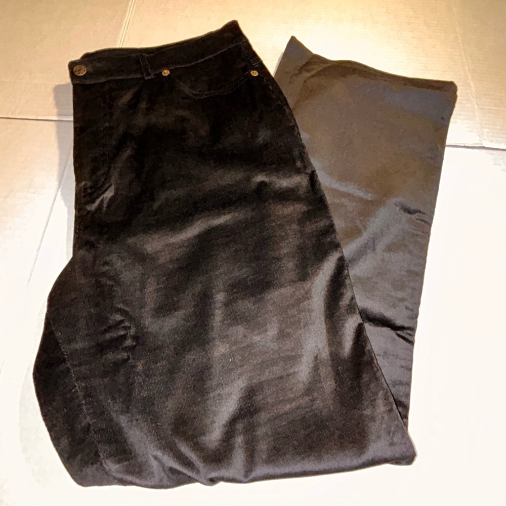 Denim & Co Metrocord Women’s Pants Black Size 16